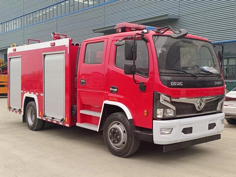 Dongfeng 4 Ton Double Cab Water Tank Fire Truck suppliers